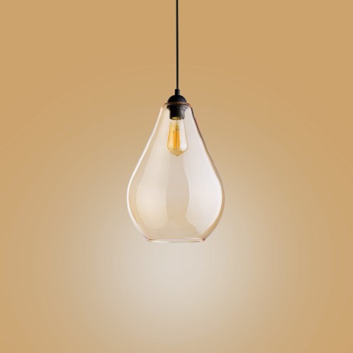 Lampa wisząca szklany klosz bursztyn TK Lighting Fuente 4322 1x60W E27