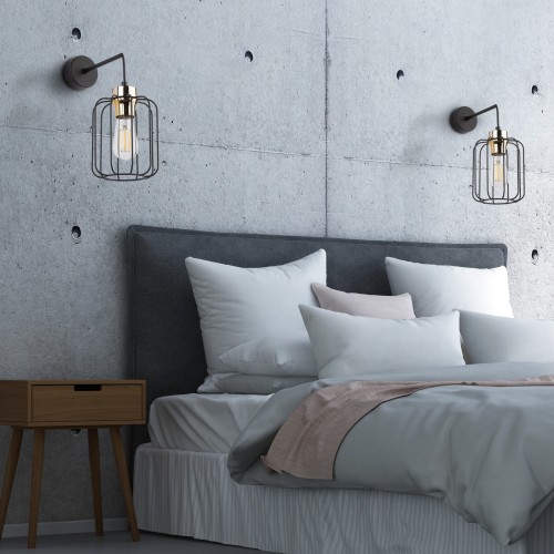 Tk Lighting Galaxy 4742 kinkiet lampa ścienna 1x15W E27 czarny złoty