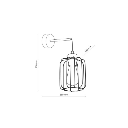 Tk Lighting Galaxy 4742 kinkiet lampa ścienna 1x15W E27 czarny złoty