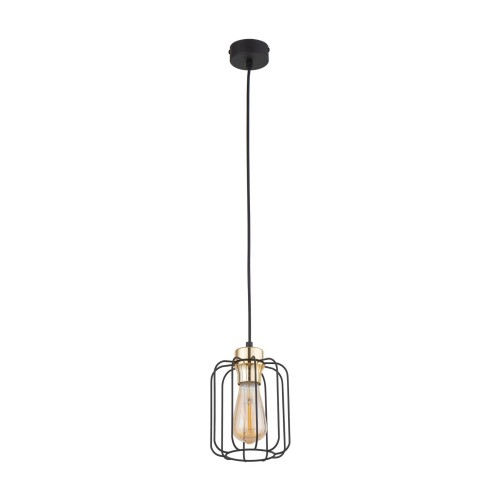 Tk Lighting Galaxy 4714 lampa wisząca 1x15W E27 czarna złota