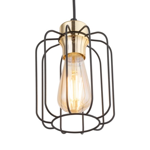 Tk Lighting Galaxy 4714 lampa wisząca 1x15W E27 czarna złota