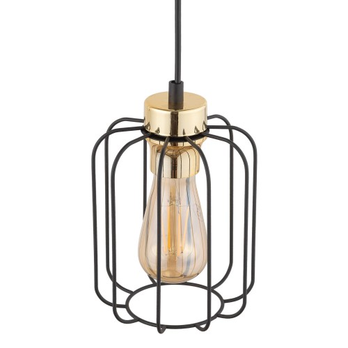 Tk Lighting Galaxy 4714 lampa wisząca 1x15W E27 czarna złota