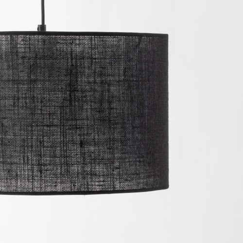Kinkiet nowoczesny elegancki industrialny loft patyk klosz materiałowy czarny TK Lighting Glorii 6639 1x15W E27