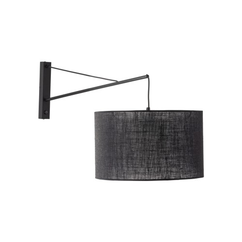 Kinkiet nowoczesny elegancki industrialny loft patyk klosz materiałowy czarny TK Lighting Glorii 6639 1x15W E27