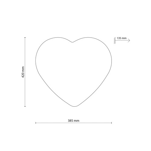 Plafon nowoczesny klasyczny dziecięcy serce niebieski biały TK Lighting Heart 5924 2x15W E27