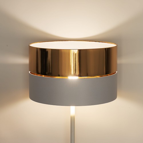 Tk Lighting Hilton 5074 lampa stojąca podłogowa 1x15W E27 biała złota