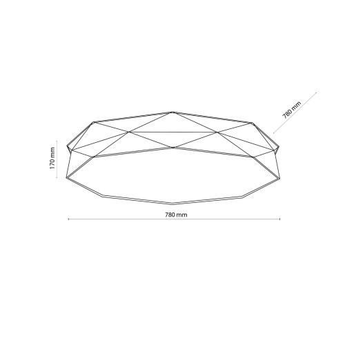 TK Lighting Kantoor New 4223 Plafon lampa sufitowa 6x60W E27 grafit biały
