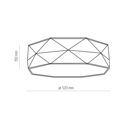 TK Lighting Kantoor 1566 Plafon lampa sufitowa 4x60W E27 szary 1566