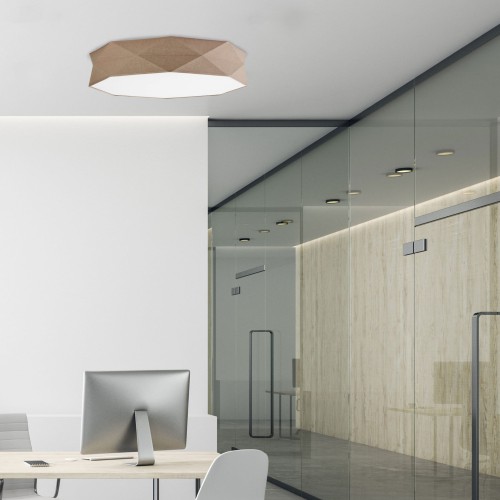 Tk Lighting Kantoor 6196 plafon lampa sufitowa 6x15W E27 biały szary