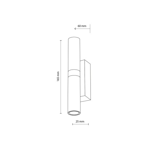Kinkiet nowoczesny industrialny loft tuba rurka czarny TK Lighting Lagos 10184 2x8W G9