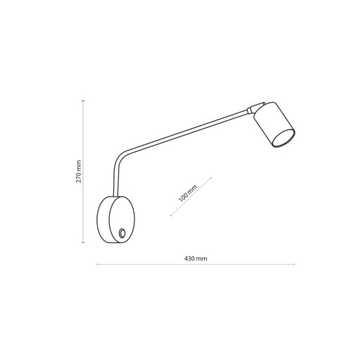 Tk Lighting Logan 4744 kinkiet lampa ścienna na wysięgniku 1x10W GU10 biały