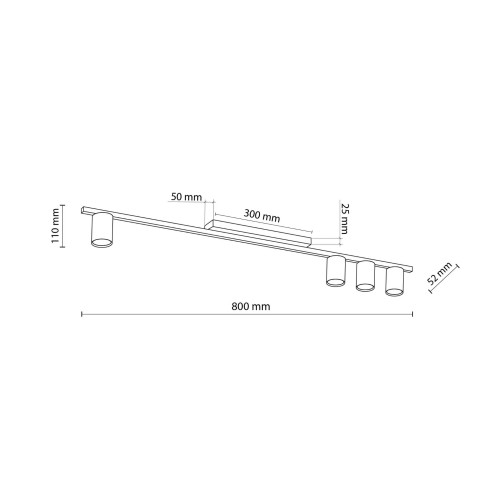 Tk Lighting Logan 4571 plafon lampa sufitowa 4x10W GU10 biały
