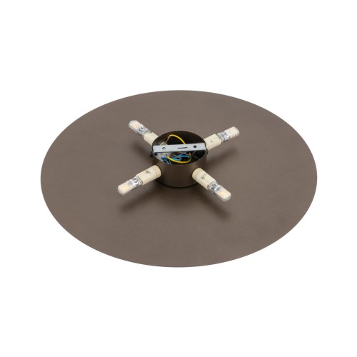 Kinkiet nowoczesny rustykalny loft koło brązowy TK Lighting Luna 6455 4x6W G9