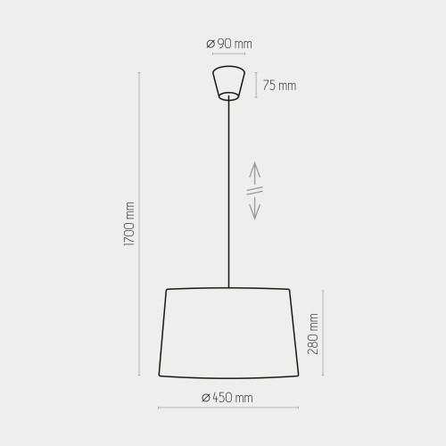 Lampa wisząca oprawa TK Lighting Maja 1x60W E27 biała 1883