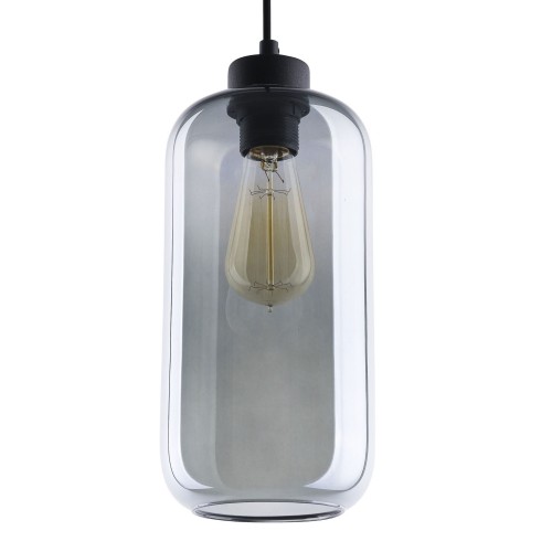 Lampa wisząca szklady dymiony klosz Tk Lighting Marco 2077 1x60W E27 grafit lustrzany