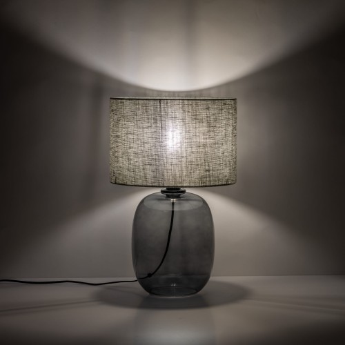 Lampka nowoczesna skandynawska klasyczna elegancka abażur materiałowy grafitowa zielona TK Lighting Melody 5989 1x15W E27