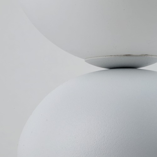 Lampka nowoczesna skandynawska loft klosz szklany kula biała TK Lighting Miki 16037 1x8W G9