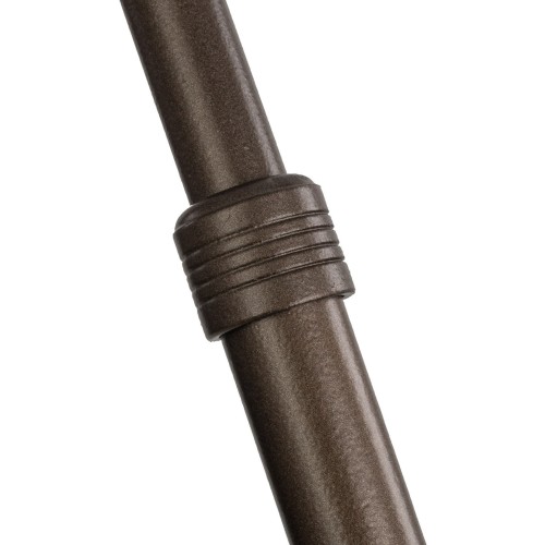 Lampa podłogowa nowoczesna skandynawska loft łukowa abażur materiałowy brązowa lniana TK Lighting Moby 6097 1x15W E27