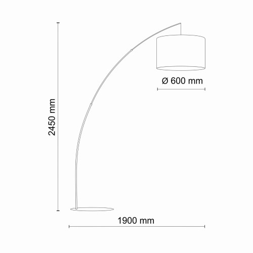 Tk Lighting Moby 3060 lampa stojąca podłogowa 1x15W E27 biała czarna