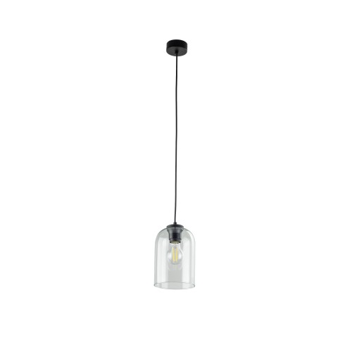 Lampa wisząca nowoczesna elegancka loft industrialna klosz szklany zielona czarna TK Lighting Molly 10298 1x15W E27