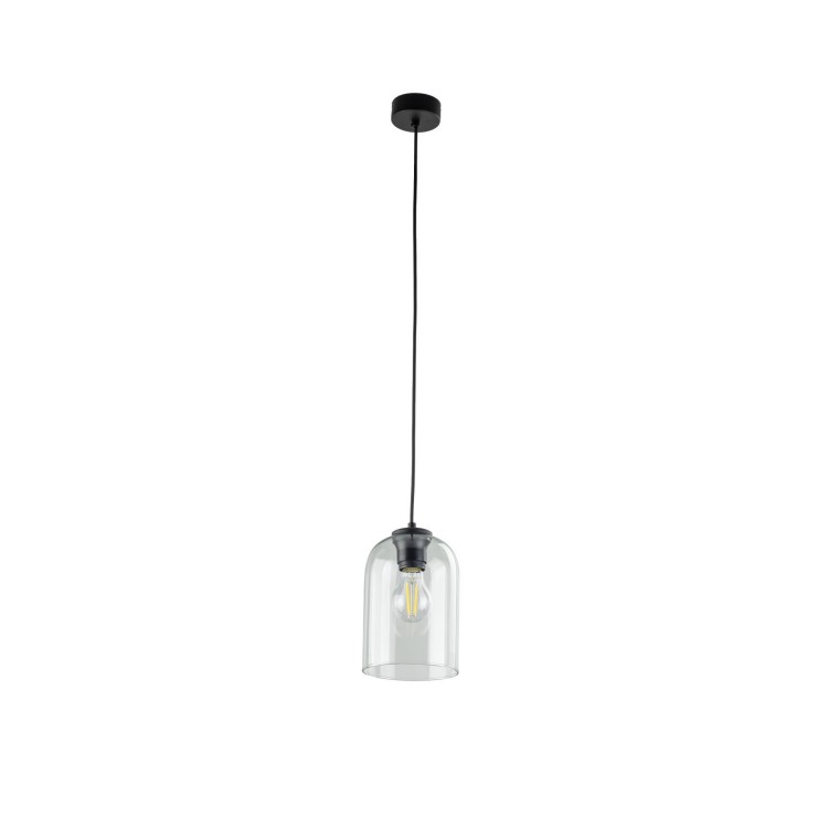 Lampa wisząca nowoczesna elegancka loft industrialna klosz szklany zielona czarna TK Lighting Molly 10298 1x15W E27