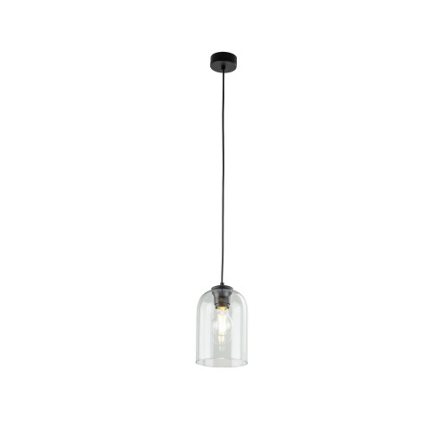 Lampa wisząca nowoczesna elegancka loft industrialna klosz szklany zielona czarna TK Lighting Molly 10298 1x15W E27