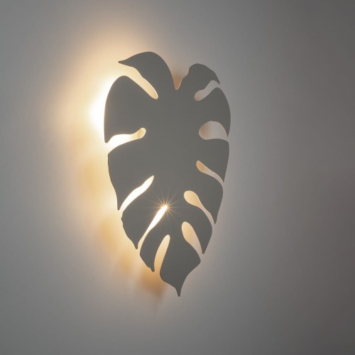 Kinkiet ścienny do salonu sypialni metalowy liść beżowy TK Lighting Monstera 5946 3x6W G9