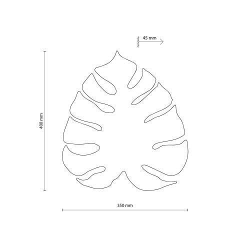 Kinkiet ścienny do salonu sypialni metalowy liść Tk Lighting Monstera 4668 3x6W G9 zielony
