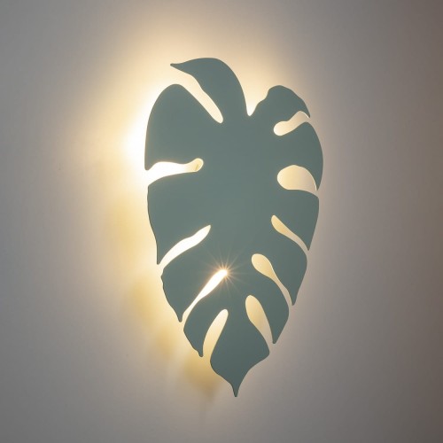 Kinkiet nowoczesny loft rustykalny skandynawski metalowy liść miętowy TK Lighting Monstera 5947 3x6W G9