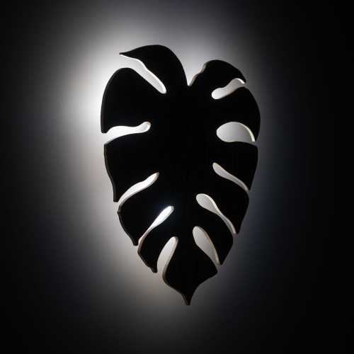 Kinkiet ścienny do salonu sypialni liść drewniany dąb TK Lighting Monstera 5422 3x6W G9