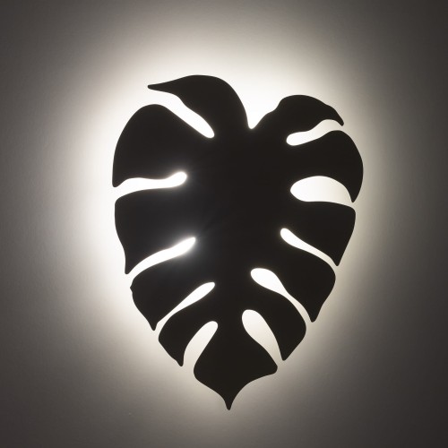 Kinkiet ścienny do salonu sypialni metalowy liść beżowy TK Lighting Monstera 6436 4x6W G9