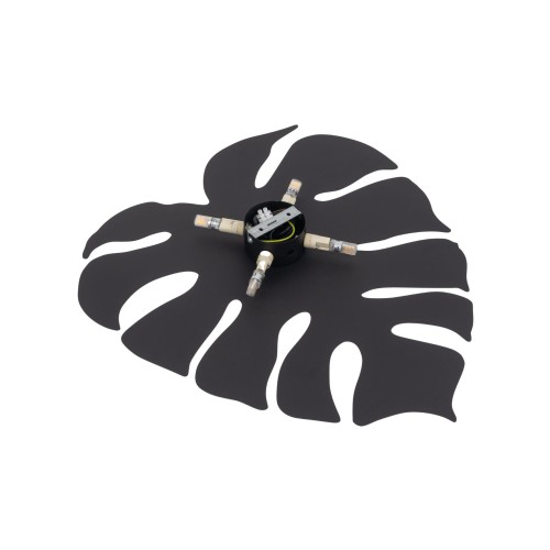 Kinkiet ścienny do salonu sypialni metalowy liść czarny TK Lighting Monstera 5916 4x6W G9