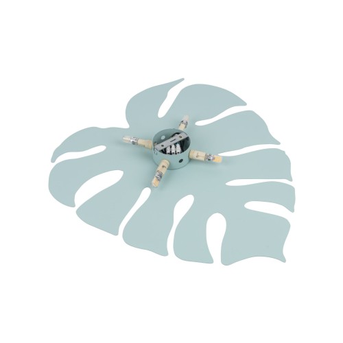 Kinkiet ścienny do salonu sypialni metalowy liść miętowy TK Lighting Monstera 5913 4x6W G9