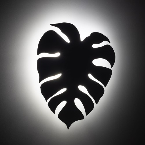Kinkiet ścienny do salonu sypialni metalowy liść biały TK Lighting Monstera 5915 4x6W G9