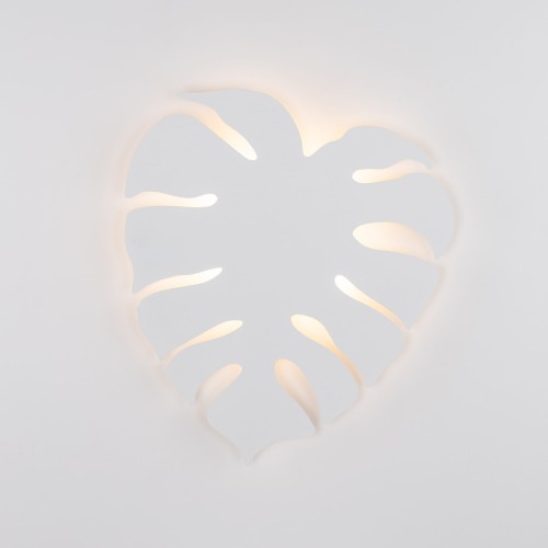 Kinkiet ścienny do salonu sypialni metalowy liść biały TK Lighting Monstera 5915 4x6W G9