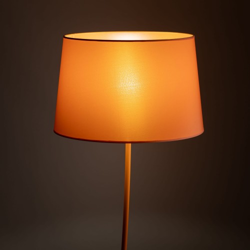 Lampa podłogowa nowoczesna boho skandynawska abażur materiałowy pomarańczowa TK Lighting Nicola 6644 1x15W E27