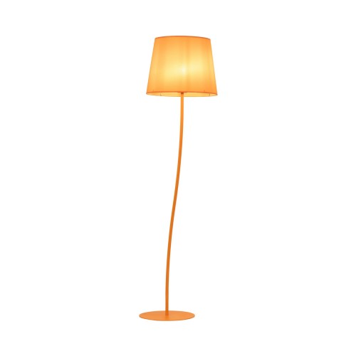 Lampa podłogowa nowoczesna boho skandynawska abażur materiałowy pomarańczowa TK Lighting Nicola 6644 1x15W E27