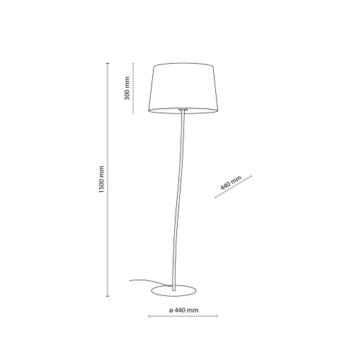 Lampa podłogowa nowoczesna boho skandynawska abażur materiałowy pomarańczowa TK Lighting Nicola 6644 1x15W E27