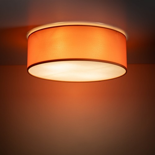 Plafon nowoczesny boho skandynawski abażur materiałowy koło pomarańczowy TK Lighting Nicola 10153 4x15W E27