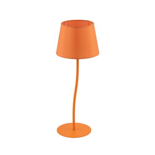 Lampka nowoczesna boho skandynawska abażur materiałowy pomarańczowa TK Lighting Nicola 6640 1x15W E27