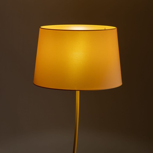 Lampa podłogowa nowoczesna boho skandynawska abażur materiałowy żółta TK Lighting Nicola 6645 1x15W E27