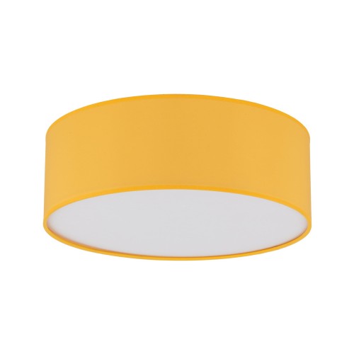 Plafon nowoczesny boho skandynawski abażur materiałowy koło żółty TK Lighting Nicola 10154 4x15W E27