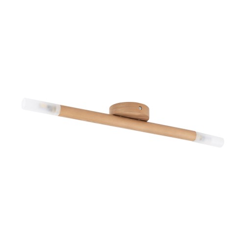 Kinkiet nowoczesny skandynawski boho drewniany podłużny rurka sosna TK Lighting Noble 4523 2x6W G9