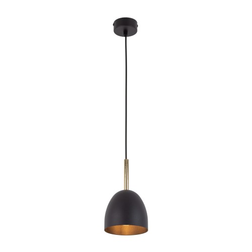 Tk Lighting Nord 4870 lampa wisząca 1x15W E27 czarna drewniana