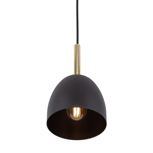 Tk Lighting Nord 4870 lampa wisząca 1x15W E27 czarna drewniana