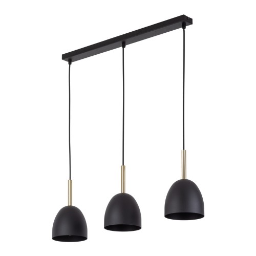 Tk Lighting Nord 4871 lampa wisząca 3x15W E27 czarna drewniana