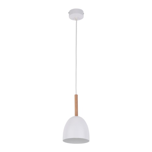 Tk Lighting Nord 4868 lampa wisząca 1x15W E27 biała drewniana