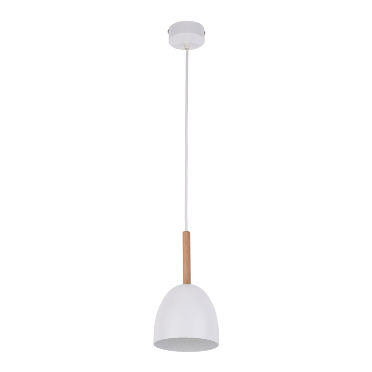 Tk Lighting Nord 4868 lampa wisząca 1x15W E27 biała drewniana