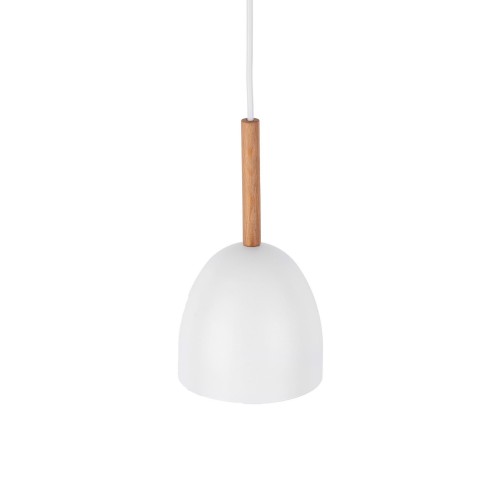 Tk Lighting Nord 4868 lampa wisząca 1x15W E27 biała drewniana