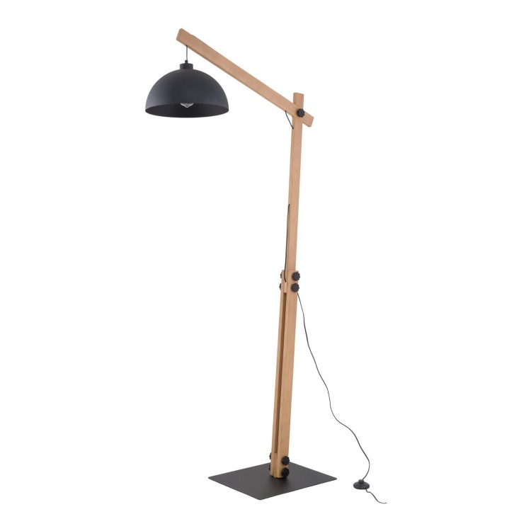Tk Lighting Oslo 5582 lampa stojąca podłogowa 1x15W E27 czarna drewniana